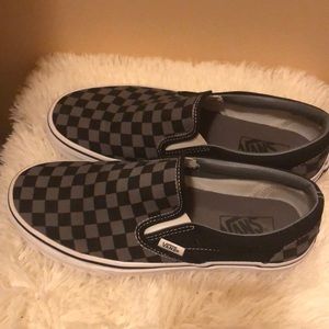 Slip-on checkered vans